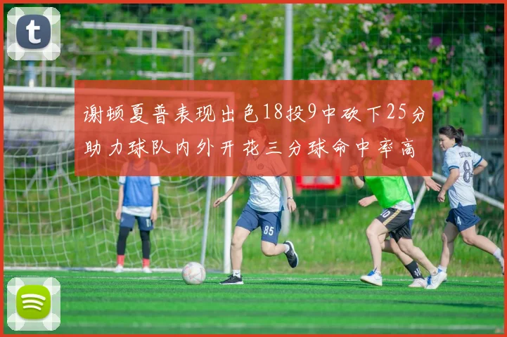 谢顿夏普表现出色18投9中砍下25分助力球队内外开花三分球命中率高达50